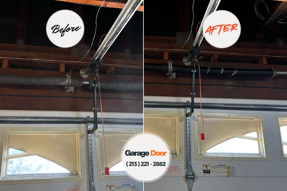 Before and after: garage door repair Washington, GA